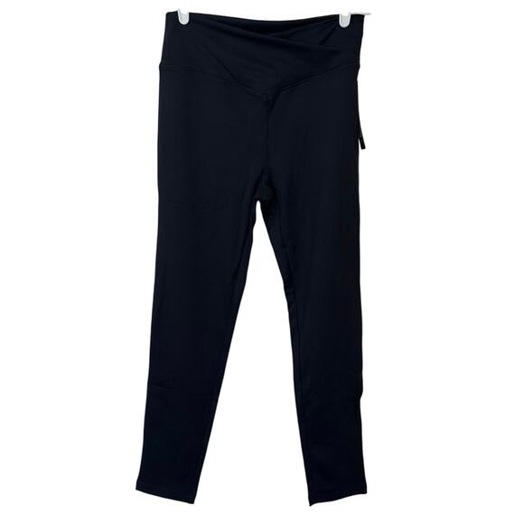 NWT Bally Total Fitness High Rise Criss Cross Waist Leggings Size XL Black - Picture 1 of 7